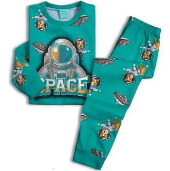 Chlapecké pyžamo KYLY KYLY KOSMONAUT zelené 98