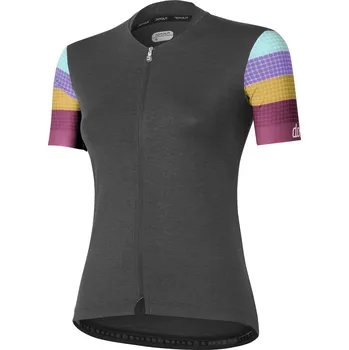 cyklistický dres Dotout dámský cyklistický dres elite w jersey - melange dark grey Velikost: L