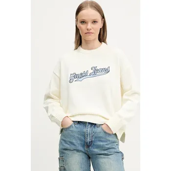 Dámský svetr Bavlněný svetr Guess Jeans W5GR00.Z3HM1 béžová 01X, vel. S