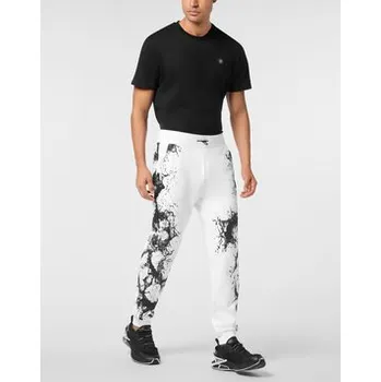 Pánské kalhoty Plein Sport Joggers kalhoty 28331 Bílá Jogger Fit XXL