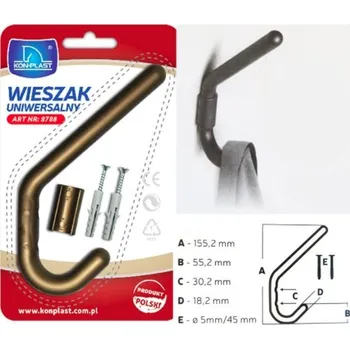 Věšák Věšák 2 háčky plast velký KON, mix barev KUTIL Sklad7 418788.00 (KUTIL Sklad7)