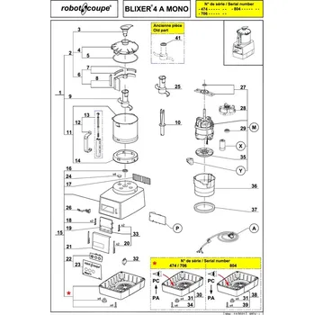 Kuchyňský robot ROBOT COUPE s.n.c. Robot Coupe ND Víko včetně těsnění pro Blixer 4 kutr R 4 a R 402 39741