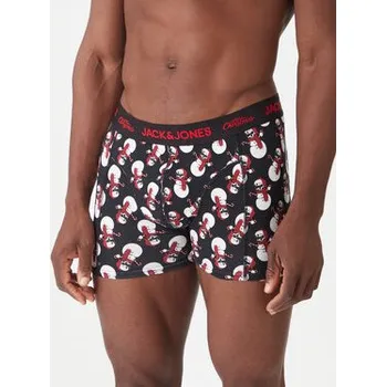 Boxerky Jack & Jones Set boxerky a ponožky Snow Skulls Giftbox 12285138 Černá M