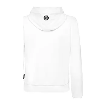 Pánské oblečení PHILIPP PLEIN Mikina 23047 Bílá Regular Fit 14