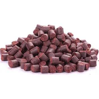 Návnadová surovina Vnadící minipelety - RED HALIBUT + KREV - Ø 12 mm 1 kg