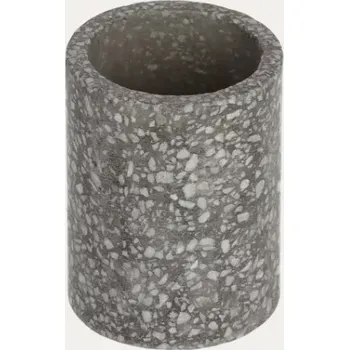 Držák na kartáček Kave Home Hiara, koupelnový kelímek z teraca