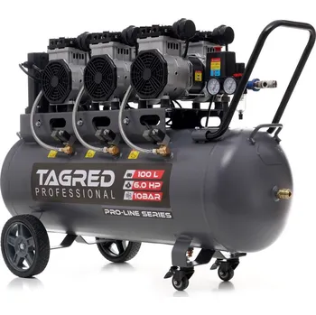 Kompresor Tagred TA3389, Bezolejový kompresor s odlučovačem 100l, 230V, 6 pístů | 10 BAR