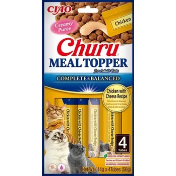 Krmivo pro kočku Churu Cat Meal Topper Chicken with Cheese 4x14g