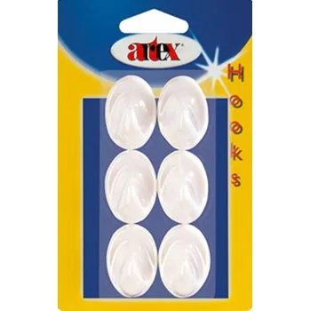 Věšák Háček samolepící OVÁL 6 ks ARTEX KUTIL Sklad7 9302229.00 (KUTIL Sklad7)