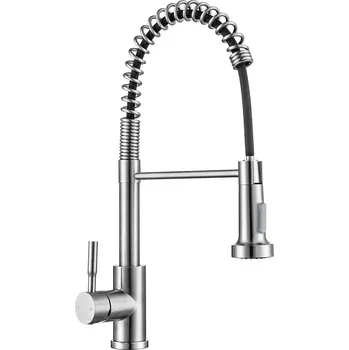 Vodovodní baterie CERANO - Dřezová stojánková baterie Daniela - výsuvná sprška - chrom