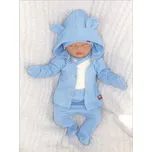 Z&Z Sada do porodnice 5D, body, polodupačky, kabátek, čepička, rukavičky - modrá