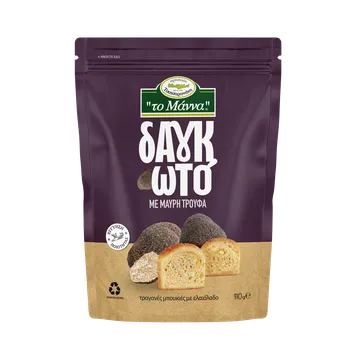 Krétské mini suchary s černým lanýžem a sýrem Graviera 110g TO MANNA