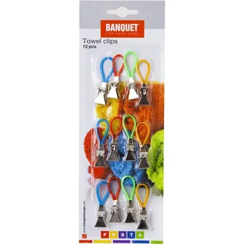 Utěrka Poutko skřipec na ručníky/utěrky 12ks ACCASA KUTIL Sklad7 4713243.00 (KUTIL Sklad7)