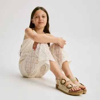 Reserved - Sandály se suchým zipem - béžová - 685DL-08X - 685DL-08X-28