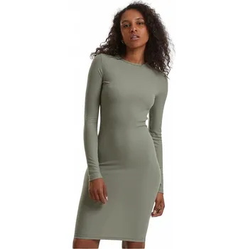 Dámské šaty Krátké šaty z Urban Classics - Ladies Rib Dress - Ženy - olivová