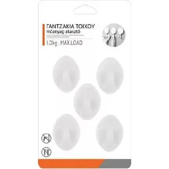 Věšák Háček samolepící OVÁL 4x2,8cm 5ks KUTIL Sklad7 608119.00 (KUTIL Sklad7)