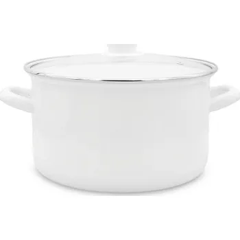 Hrnec Hrnec smalt ¤24cm 6L s poklicí 3D bílá KUTIL Sklad7 442074.00 (KUTIL Sklad7)