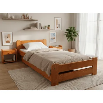 Postel Postel Laura 80x200, olše Rošt: S lamelovým roštem, Matrace: bez matrace