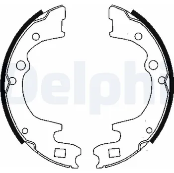 Brzdová čelist Sada brzdových čelistí DELPHI LS1477