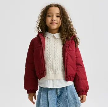 Dívčí bunda Reserved - Bunda s kapucí - hnědá - 214EX-84X - 214EX-84X-146