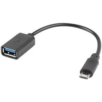 Video kabel LANBERG USB Micro (M) 2.0 na USB-A(F) adaptér kabel 15CM černý OTG