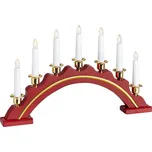 Vánoční dřevěný svícen oblouk červený 7…