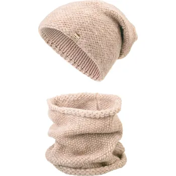 Čepice Dámský zimní set WROBI, pískové barvy 7100440-14