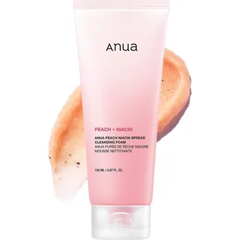 Pleťová kosmetika Anua – Peach Niacin Spread Cleansing Foam – Čisticí pěna na obličej s broskví a niacinamidem – 150 ml
