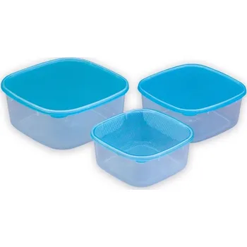 Dóza na potraviny Dóza sada MV 3ks 0,5/0,9/1,2L čtverec EU KUTIL Sklad7 641030.00 (KUTIL Sklad7)