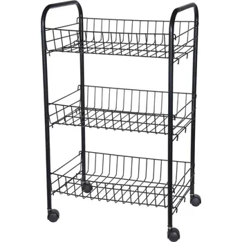 Dílenský regál Regál drát 3 koše 40x26x62cm kolečka EH KUTIL Sklad7 670486.00 (KUTIL Sklad7)