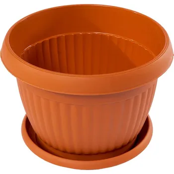 Květináč Květináč BELLA ¤28x21cm s podmiskou cihlová KUTIL Sklad7 620741.00 (KUTIL Sklad7)