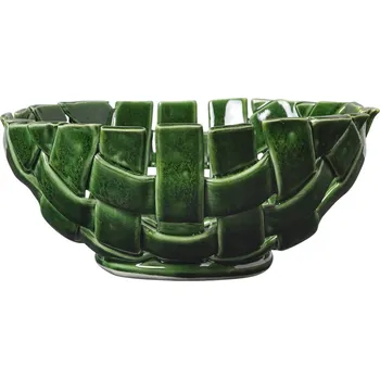 FERM LIVING Mísa Plait Bowl Ø24, Emerald Green