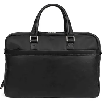 Pánská aktovka Velká kožená taška na notebook Hexagona Mell - černá