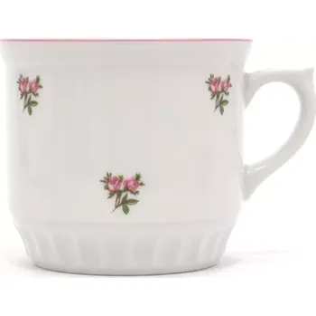 ČESKÝ PORCELÁN Hrnek SELSKÝ 0,45 l, házenka/ růžová linka