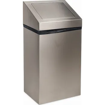 Odpadkový koš Odpadkový koš z potravinářské nerezi, 380 x 380 x 1000 mm, matný