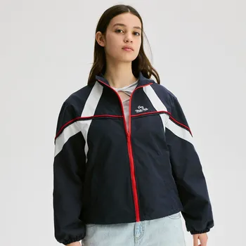 Reserved - Bunda s kontrastními vložkami - tmavomodrá - 533CV-55X - 533CV-55X-U15