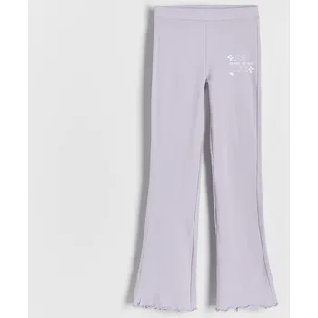 Dívčí kalhoty Reserved - Rozšířené kalhoty s potiskem - levandulová - 831CY-04X - 831CY-04X-134