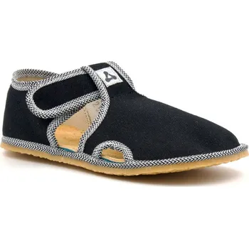 Chlapecké bačkory Dětské barefoot přezůvky Antal Rascal Basic Black – černé Velikost: 35