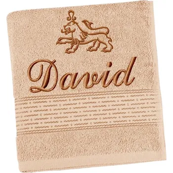 Ručník Bellatex Froté ručník proužek s výšivkou jména a znamení zvěrokruhu Béžová