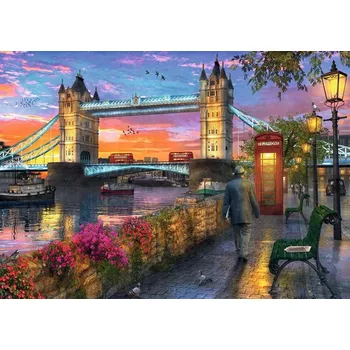 Puzzle RAVENSBURGER Puzzle Západ slunce u Tower Bridge 1000 dílků
