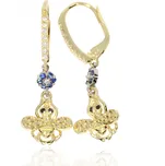 Zlatnictví Helios Zlaté náušnice mouchy s diamanty