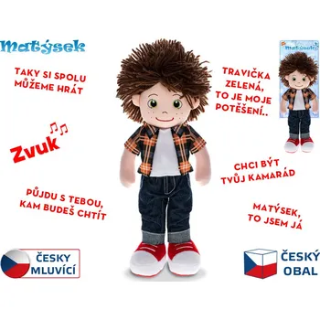 Panenka Mikro trading Panáček Matýsek - 37 cm - česky mluvící - oranžová