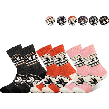 Dámské termo ponožky LOOKEN Dámské vlněné termoponožky ALPACA ZCMW92109 3 páry Velikost: 39-42