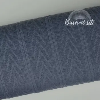 Angorová svetrovina, copánky Jeans (E) (Hřejivé hebké svetroviny)