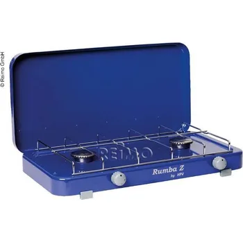 Outdoor vaření Sporák plynový Rumba s piezo zapalováním 2fl. 50mbar, modrý