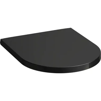 WC sedátko Kartell LAUFEN Sedátko s poklopem, odnímatelné, zakulacený zadní lem, bez zpomalovacího sklápěcího systému 445x375, Černá lesklá - H8913320200001