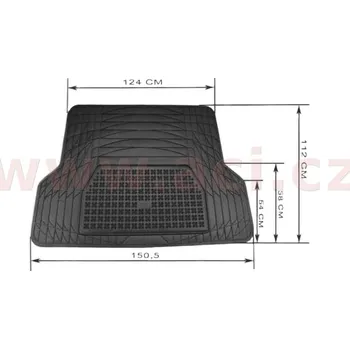 univerzální gumová vložka do kufru s možností úpravy tvaru (max. rozměry 112x124/150,5 cm)