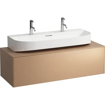 Koupelnový nábytek LAUFEN SONAR Skříňka pod umyvadlo, s 1 zásuvkou, pro umyvadlo H816347,s výřezem uprostřed 1175x455, Měď (lak) - H4054610340411