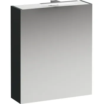 Koupelnový nábytek LAUFEN BASE Zrcadlová skříňka, závěsy dvířek vpravo, osvětlení, el. zásuvka EU IP 44 600x185, Šedá traffic - H4027521102661