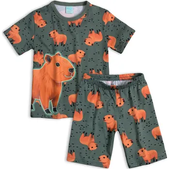 Chlapecké pyžamo Chlapecké pyžamo svítící ve tmě KYLY KAPYBARA zelené Velikost: 158